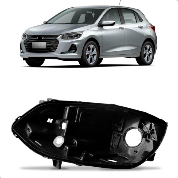 Carcaça Farol Onix 2020 A 2025 Modelo Simples Lado Esquerdo