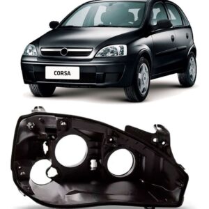 Carcaça Farol Para Corsa 2003 04 05 06 07 08 09 10 2011 Lado Direito