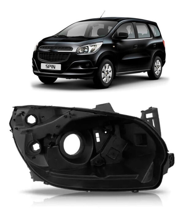 Carcaça Farol Spin 2012 2013 2014 2015 2016 Manual Lado Direito
