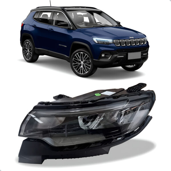 Farol Elétrico Compass 2022 A 2024 C/ Led S/ Xênon S/ Reator Lado Esquerdo