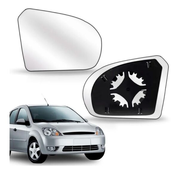 Lente Retrovisor Fiesta 2003 A 2010 Ka 08 Com Base Promoção Lado Direito