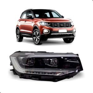 Farol Para T-cross 2019 20 21 22 2023 2024 Full Led C/motor Lado Direito