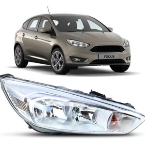 Farol Focus 2015 A 2017 Eletrico Cromado S/led C/projetor Lado Direito