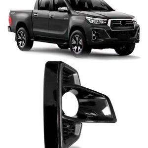Moldura Milha C/ Furo Hilux Pick-up 2018 A 2020 Black Piano Lado Direito