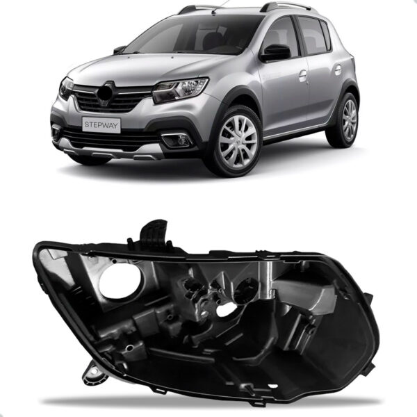 Carcaça Farol Dianteiro Sandero 2020 2021 2022 2023 2024 Lado Direito