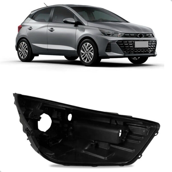 Carcaça Farol Para Hyundai Hb20 2023 2024 Lado Direito