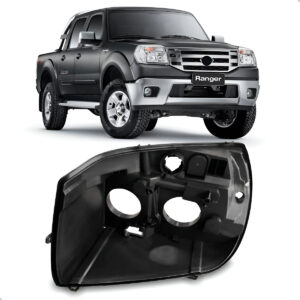 Carcaça Farol Para Ford Ranger 2010 2011 2012 Lado Direito