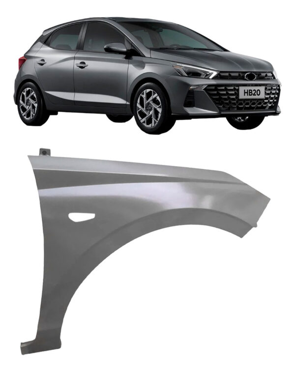 Paralama Para Hyundai Hb20 2023 A 2024 Com Furo Pisca Lado Direito