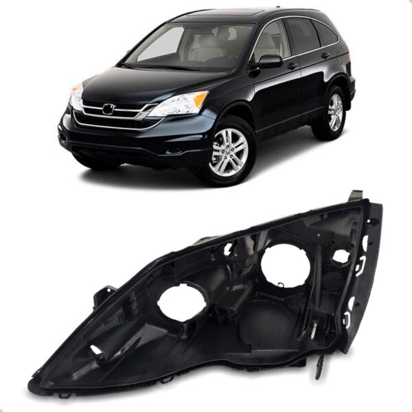 Carcaça Farol Dianteiro Crv 2007 A 2011 C/ Regulador Lado Esquerdo