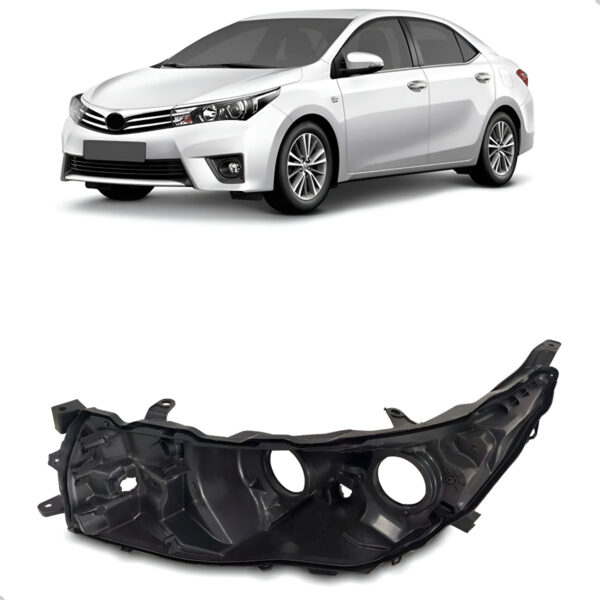 Carcaça Farol Corolla 2014 A 2017 Sem Projetor Sem Led Lado Esquerdo