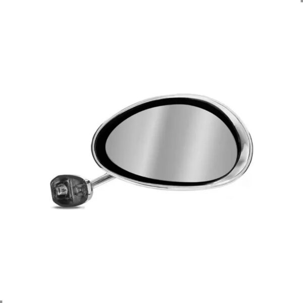 Retrovisor Universal F-1 Lente Prata Cromado Lado Direito
