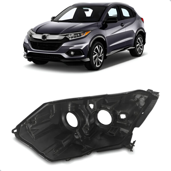 Carcaça Farol Dianteiro Para Honda Hrv 2019 A 2021 Lado Esquerdo