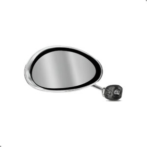 Retrovisor Universal F-1 Lente Prata Cromado Lado Esquerdo