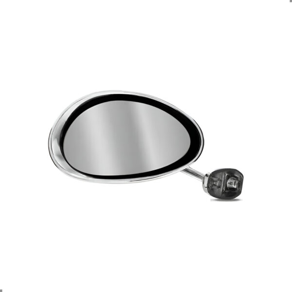 Retrovisor Universal F-1 Lente Prata Cromado Lado Esquerdo