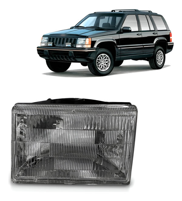 Farol Cherokee 1993 1994 1995 1996 1997 1998 Lente Acrílico Lado Esquerdo
