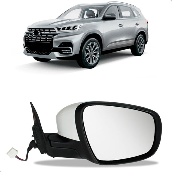 Retrovisor Tiggo 8 2021 22 23 Eletrico Com Sinaleira 8 Fios Lado Direito