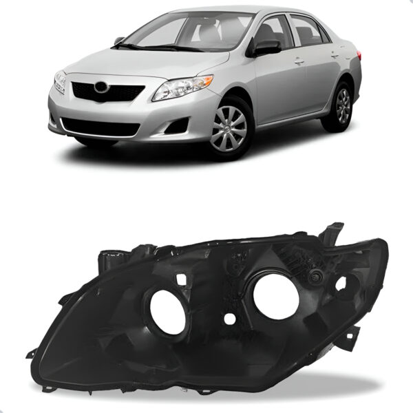 Carcaça Farol Dianteiro Corolla 2009 A 2011 Lado Esquerdo