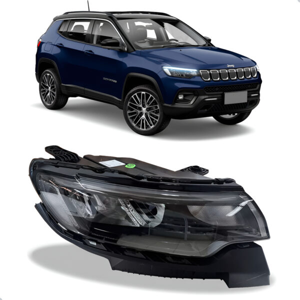 Farol Elétrico Compass 2022 A 2024 C/ Led S/ Xênon S/ Reator Lado Direito