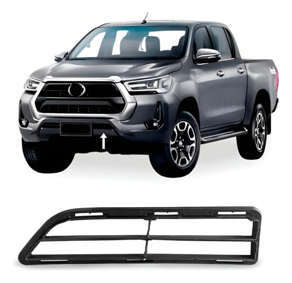Tela Frontal Inferior Parachoque Dianteiro Hilux Srv 21 2022 Lado Esquerdo