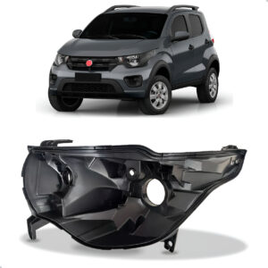 Carcaça Farol Compatível Com Fiat Mobi Anos De 2016 A 2022 Lado Direito