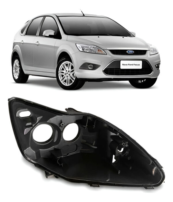 Carcaça Farol Dianteiro Para Ford Focus 2009 A 2013 Lado Direito