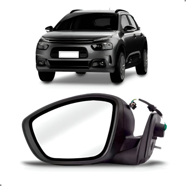 Retrovisor Citroen C4 Cactus 19/2024 Com Sinaleira Capa Lisa Lado Esquerdo