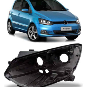 Carcaça Farol Para Vw Fox 2015 2016 2017 2018 2019 A 2022 Lado Esquerdo