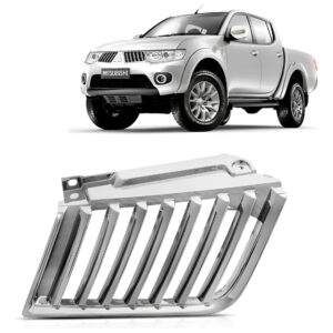 Tela Frontal Radiador L200 Triton Cromada 2007 A 2010 Lado Direito