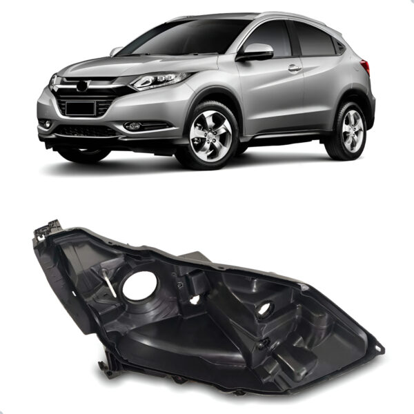 Carcaça Farol Dianteiro Para Hrv 2015 A 2018 C/ Regulador Lado Direito