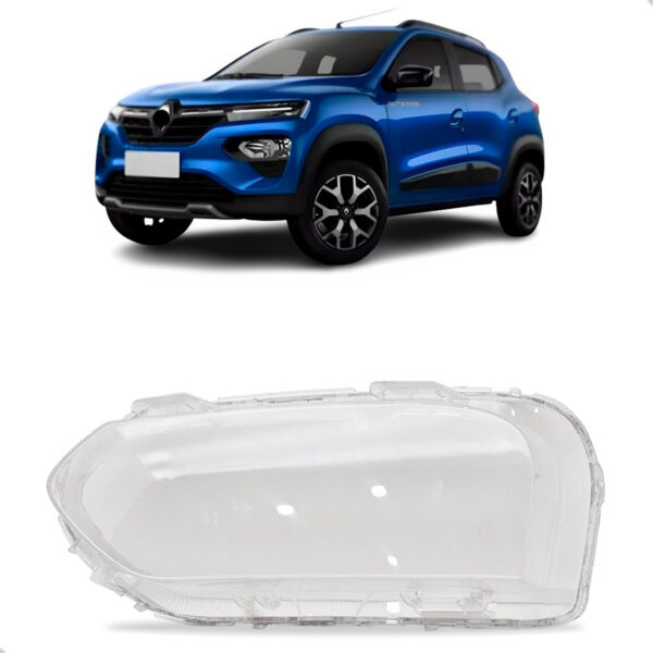 Lente Farol Dianteiro Para Renault Kwid 2022 2023 2024 2025 Lado Esquerdo