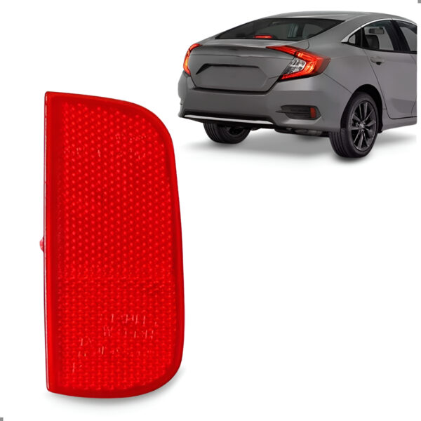 Refletor Parachoque Para Civic 2017 18 19 20 2021 Traseiro Lado Direito