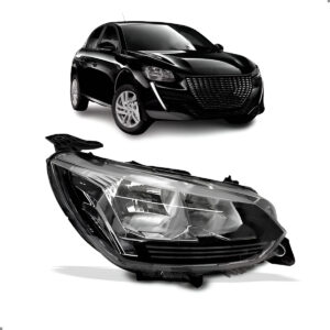 Farol Para Peugeot 208 Ano 2024 23 22 21 2020 Tipo 4 Furos Lado Direito