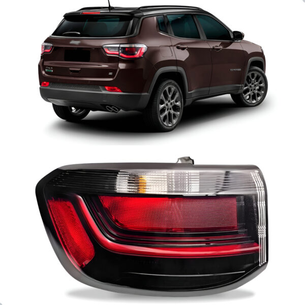 Lanterna Traseira Compass 2022 2023 2024 Com Led Lado Esquerdo