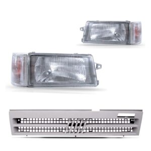 Kit Frente Grade Farol E Pisca Uno 1991 A 1999 Cristal Direito