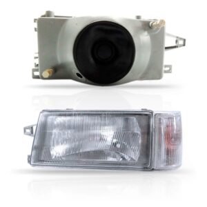 Kit Frente Grade Farol E Pisca Uno 1991 A 1999 Cristal Direito