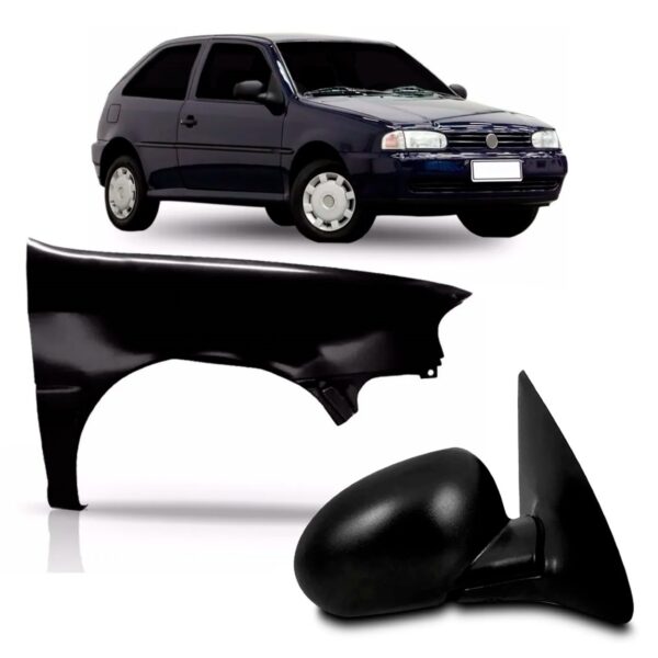 Paralama Gol Bola 95 96 97 98 99 + Retrovisor Lado Direito