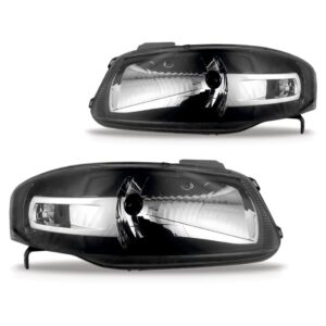 Kit Farol Saveiro G4 Mascara Negra Com Sinaleira Farol Milha