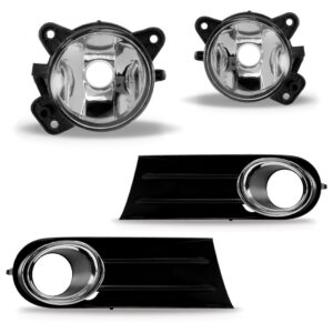 Kit Parachoque Diant Gol Saveiro G5 Farol C Grade E Molduras Preto