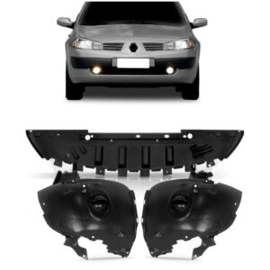 Kit Defletor C/ Par De Aparabarro Megane 2007 A 2013