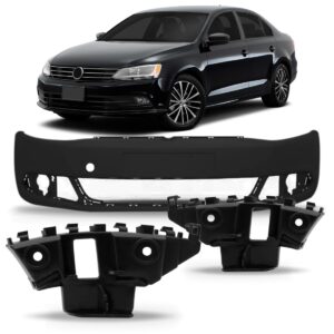 Parachoque Dianteiro Jetta 2011 2012/2014 Com Guias Novo Preto