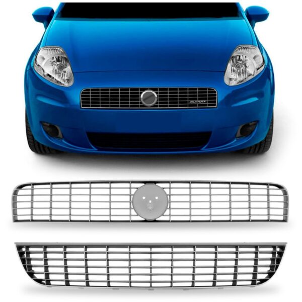 Kit Tela Punto 2007 08 09 10 2011 Superior/ Inferior Prata Prateado