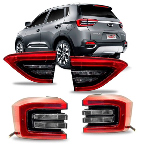 Jogo Lanterna Traseira Chery Tiggo 5x 2019 2020 Completa Esquerdo