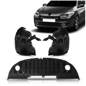Kit Defletor C/ Par De Asa Urubu Renault Fluence 2010 A 2013