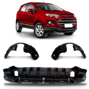 Kit Defletor Com Par De Aparabarro Ecosport 2013 A 2016