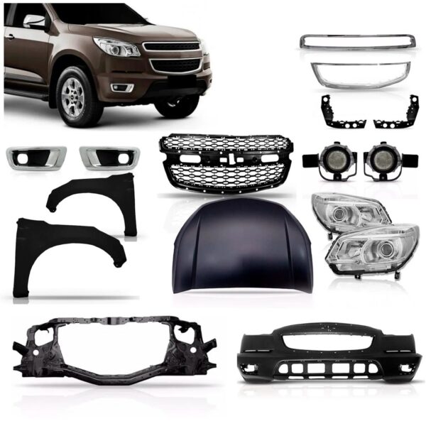 Kit Jogo Frente Completo S10 Lt 2012 2013 2014 2015 Preto