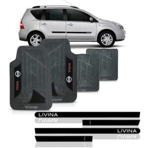 Friso Lateral Livina 4p (todos) Personalizado + Jogo Tapete