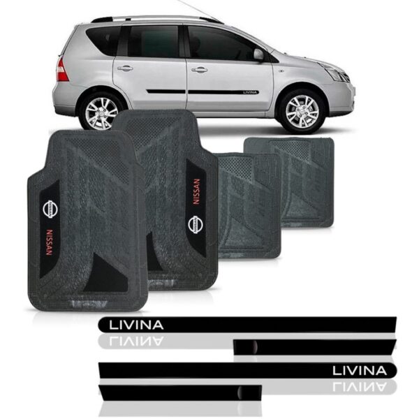 Friso Lateral Livina 4p (todos) Personalizado + Jogo Tapete