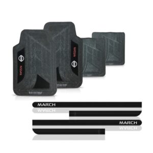 Kit Friso Lateral Nissan March Com Jogo Tapete Pvc