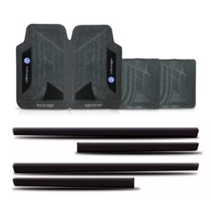 Friso Lateral Para Polo 2008 A 2014 4 Portas E Jogo Tapete Preto