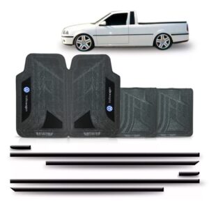 Friso Lateral Para Saveiro G3 2000 A 2004  + Jogo Tapete